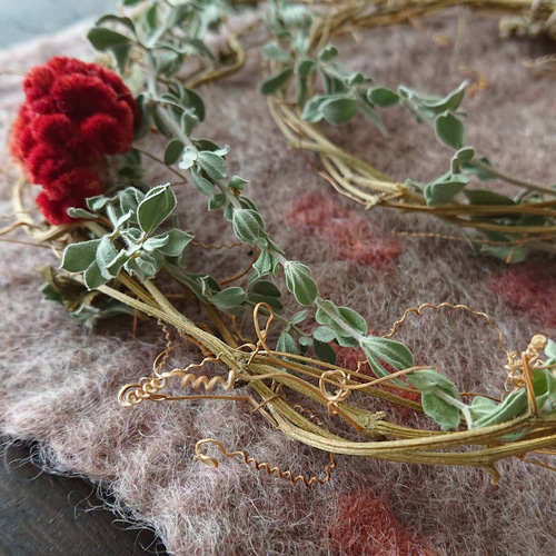 ゴーヤの蔓のリース 秋の装い リース まのなかみ 通販 10539625