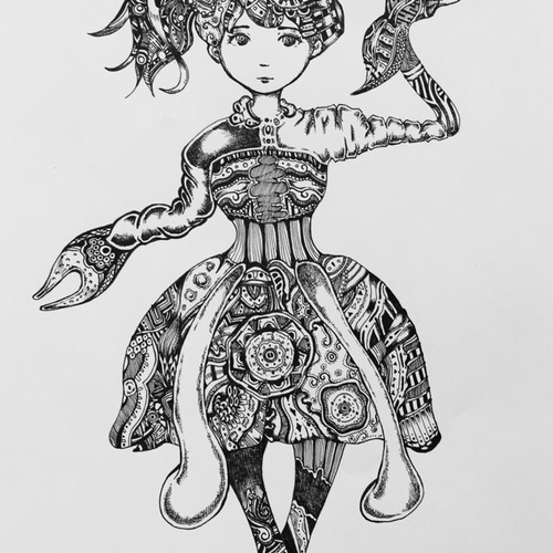 似顔絵？イメージイラスト ペン画 イラスト m! 通販 2735934