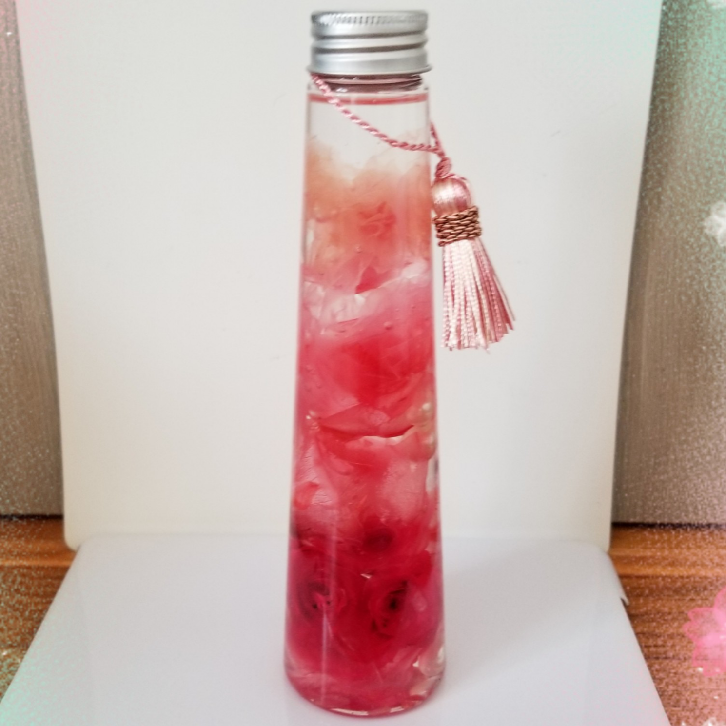 豪華！バラとカーネーションのハーバリウム　ネーム・メッセージ入れ可能