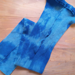 【受注生産】藍染めorganic cotton patterned leggings*草木染めレギンス／やみつきスパッツ 5枚目の画像