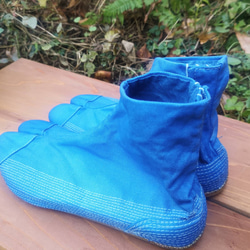 [定做] 靛藍染色分趾襪 * Jikatabi / 農事 / 節日鞋 / 忍者鞋 第3張的照片
