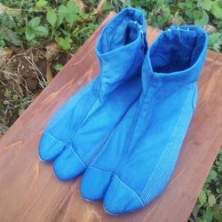 [定做] 靛藍染色分趾襪 * Jikatabi / 農事 / 節日鞋 / 忍者鞋 第4張的照片