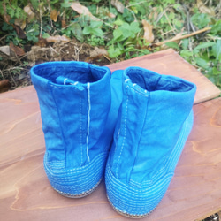 [定做] 靛藍染色分趾襪 * Jikatabi / 農事 / 節日鞋 / 忍者鞋 第5張的照片