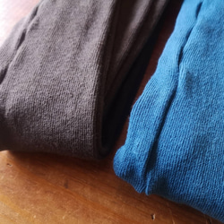薬草染めorganic cotton leggings*草木染めやみつきレギンス／藍染め国産スパッツ 5枚目の画像