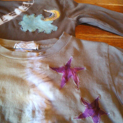 植物染色 兒童長袖針織/童裝/矢車菊染色 第4張的照片
