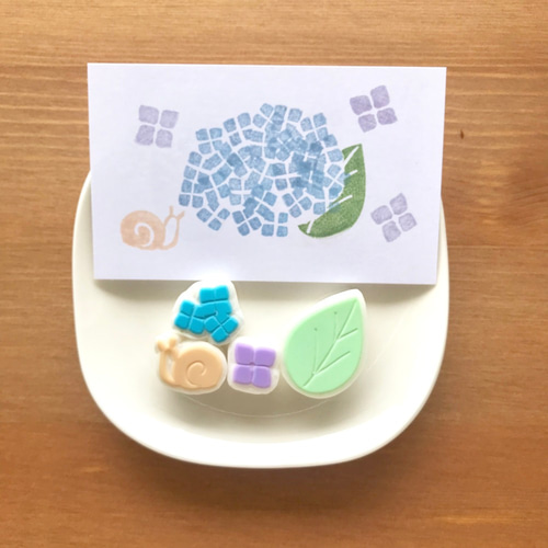 ボタニカルスタンプ*アジサイ はんこ・スタンプ SUNDAYstamp and