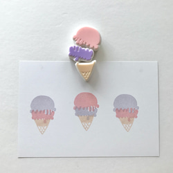 消しゴムスタンプ*アイスクリーム はんこ・スタンプ SUNDAYstamp and