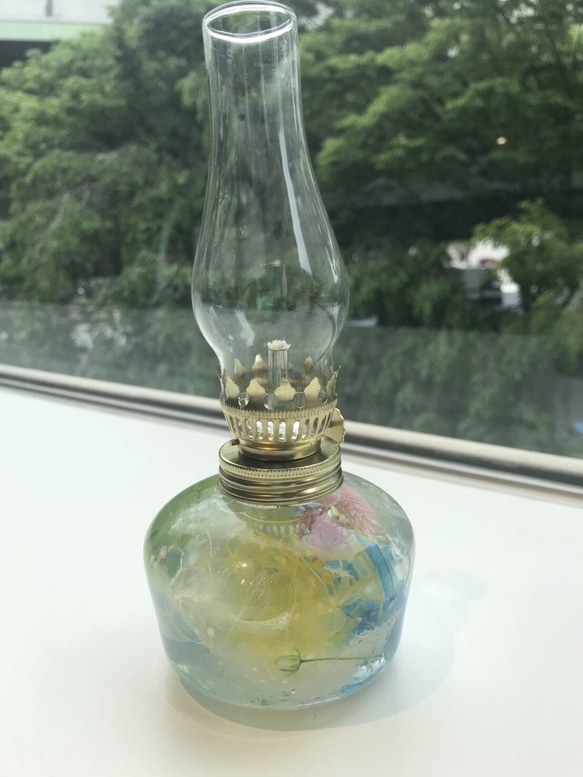 ★再再再再販‼️  人気 ボタニカルオイルランプ　油壺、ホヤ選べます　キャンプ　プレゼントに！ 3枚目の画像