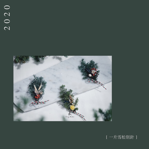 | 叢 Cong Studio | 聖誕系列 一片雪松別針 (No.6) / 交換禮物 / 聖誕節 / 乾燥花 第2張的照片