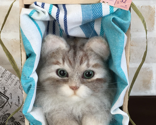 Yahoo!オークション - 羊毛フェルト猫 シャム猫 ハンドメイド