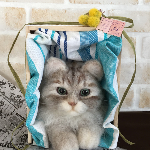羊毛フェルトシャムネコさん | iichi 日々の暮らしを心地よく
