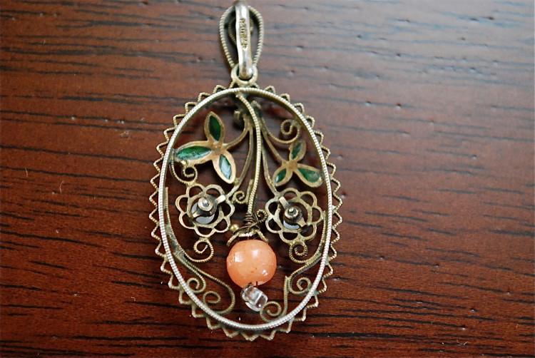 ドイツアンティークペンダントトップ(シルバー製)　DAPTS01