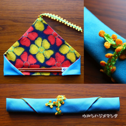 雙面筷子包（空 x 和服/花）/ REVERSIBLE CHOPSTICKS BAG（天空 x 和服） 第3張的照片