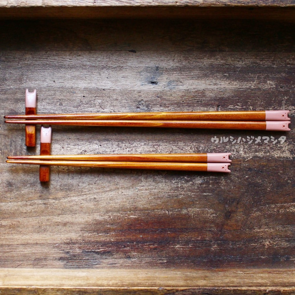 擦漆筷子(兔子)[成人23cm] / URUSHI CHOPSTICKS (兔子) 第5張的照片