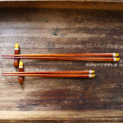 擦漆筷子（玄鳳鸚鵡）【成人23cm】/URUSHI CHOPSTICKS（玄鳳鸚鵡） 第5張的照片