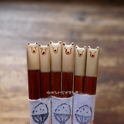 擦拭筷子（18厘米，兒童用）/ URUSHI CHOPSTICKS（北極熊） 第3張的照片