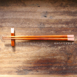 拭き漆の箸(ブタ)【18cm･子供用】／URUSHI CHOPSTICKS(PIG) 4枚目の画像