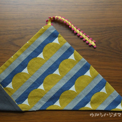 可逆筷子袋（灰色×半月形）/可逆筷子袋（灰色×半月形） 第1張的照片