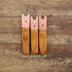 拭き漆の箸置き(うさぎ)／URUSHI CHOPSTICK REST(RABBIT) 3枚目の画像