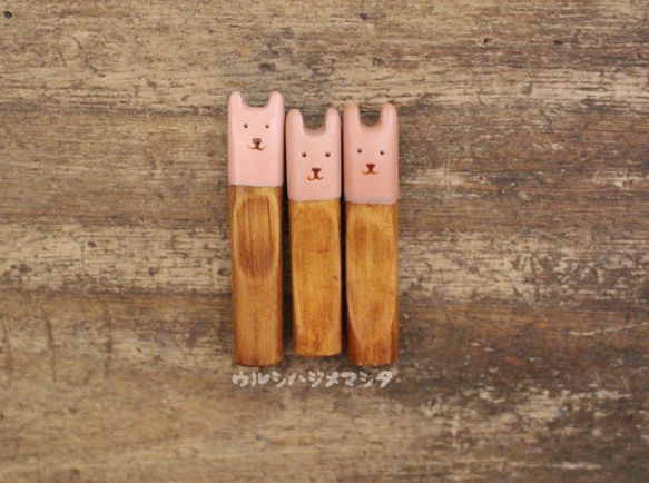 擦漆筷子架（兔子）/ URUSHI CHOPSTICK REST（兔子） 第3張的照片