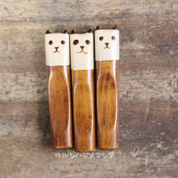 擦拭漆筷架（熊貓）/ URUSHI CHOPSTICK REST（PANDA） 第3張的照片