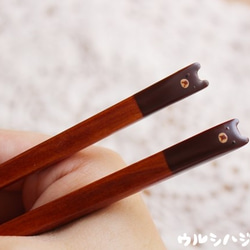 ◆23cm◆ 【套裝促銷】擦漆筷子+筷架（熊）/【套裝促銷】筷子+筷架（BEAR） 第3張的照片