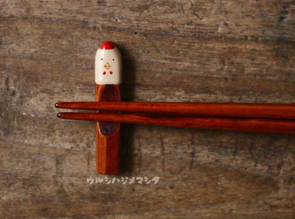 ◆18cm◆[套售]擦漆筷子+筷架（Niwatori）/ [套售]筷子+休息 第4張的照片