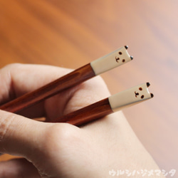 ◆18cm◆[套售]擦漆筷子+筷架（熊貓）/ [套售]筷子+筷子（熊貓） 第3張的照片