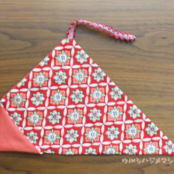 售罄：雙面筷子包（粉色 x 和服/紅色）/ REVERSIBLE CHOPSTICKS BAG（和服/紅色） 第1張的照片