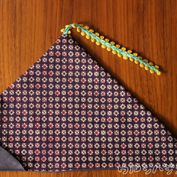 可逆筷子袋（茶×和服小花）/可逆筷子袋（和服） 第1張的照片