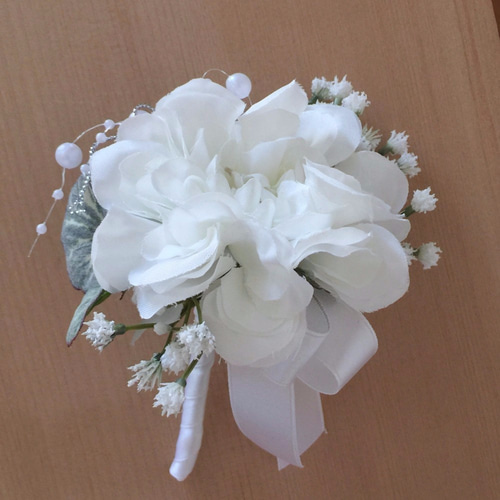 かすみ草とダリア＊ピュアホワイト アーティフシャルフラワーの