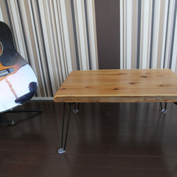 折りたたみ　テーブル　ミニテーブル　カフェ　アイアン風　ナチュラル　ウッドアウトドア　hono-A16027B-NTR 3枚目の画像