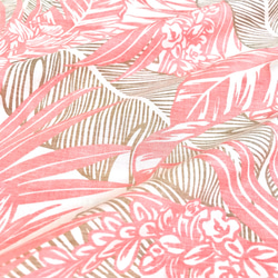 棕櫚葉和蘭花的喇叭裙[S~3L]鮭魚粉x米色 第17張的照片