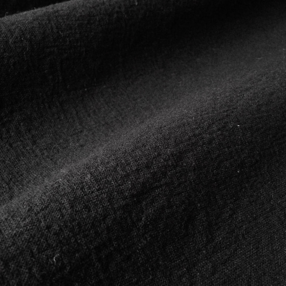 棉麻的蓬鬆收集一件【S，M，L，LL】黑色 第5張的照片