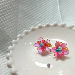 Flowery Deco 炫彩-水晶花耳環 第3張的照片