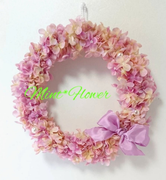 専用ケース入り＊pink purple wreath＊ 1枚目の画像