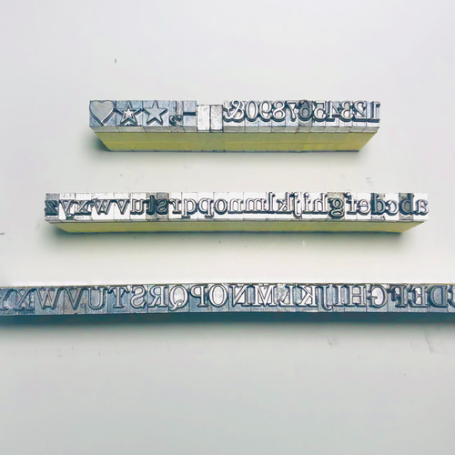 活字 3号(1) アルファベット、数字 刻印 各文字2個セット 母音追加