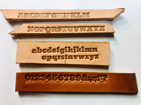 活字 4号 太め 刻印 アルファベット大、小文字、数字 メタルスタンプ