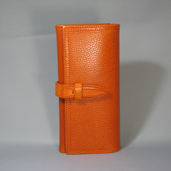差込長財布 （オレンジ色）　イタリアンレザー６色展開 5枚目の画像