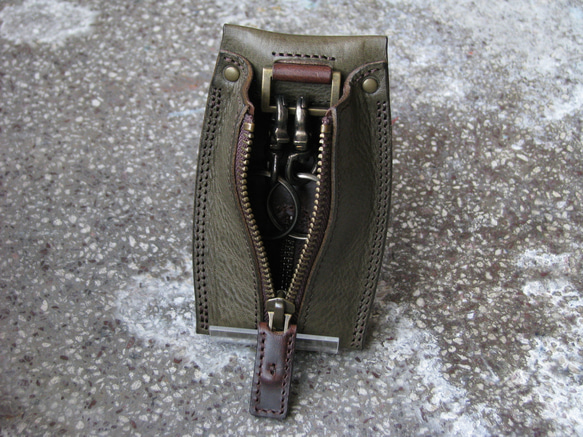 鑰匙包Gurijio（綠色）卡存儲類型 第2張的照片