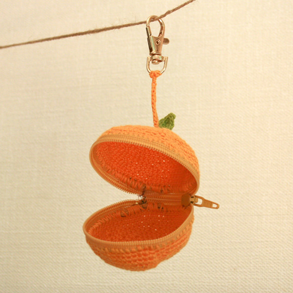 Orange pouch オレンジ型ポーチ 3枚目の画像