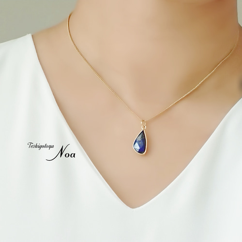 選べる 枠留め 天然石 ～雫ネックレス ネックレス・ペンダント