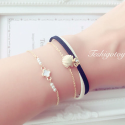 pearl flower bracelet 5枚目の画像