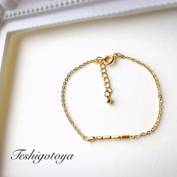 gold metalbeads bracelet 2枚目の画像