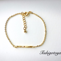 gold metalbeads bracelet 4枚目の画像