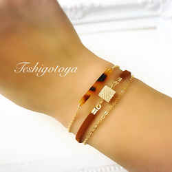 tortoiseshell stick bracelet 3枚目の画像