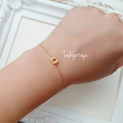 18K coating square bracelet 2枚目の画像