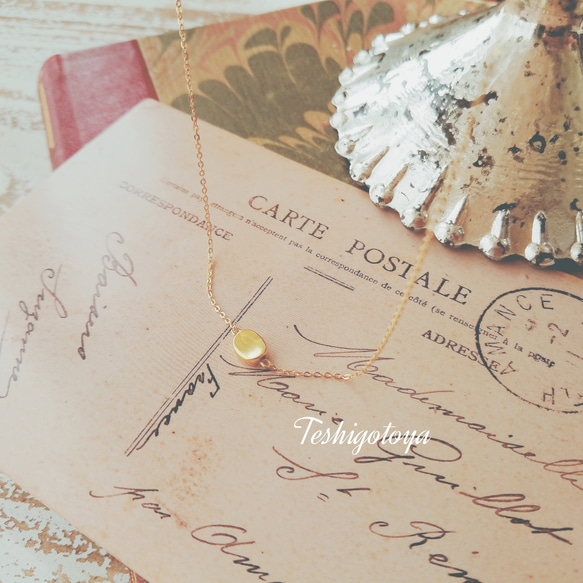 18k coating oval necklace 3枚目の画像