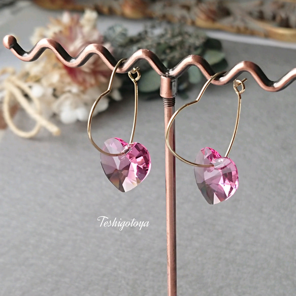 double heart earring 1枚目の画像