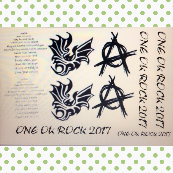 ONE OK ROCK タトゥーシール その他ファッション Handmado...s 通販 